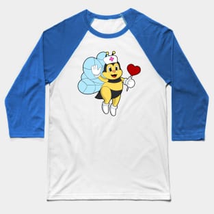 Bee as Nurse with Heart Baseball T-Shirt